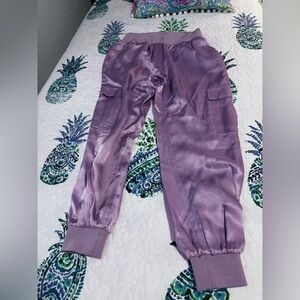 Cinq à Sept Lavender Satin Pants